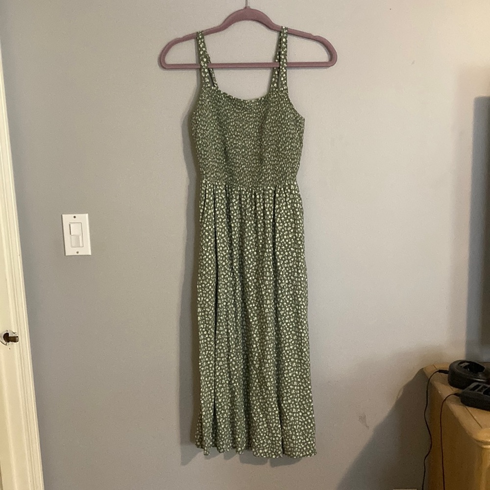 Green tank top dress